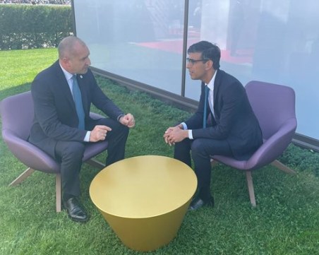 Радев се срещна с британския премиер Риши Сунак