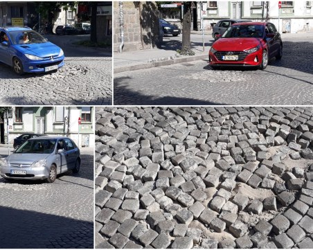 Огромен ров възпрепятства нормалното преминаване на стотици коли в центъра на Пловдив