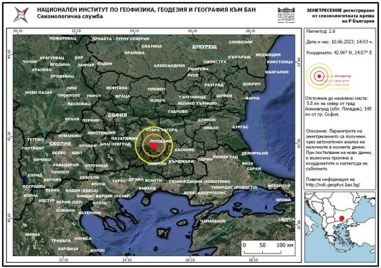 Ново земетресение край Пловдив То е с магнитуд 2 6 по