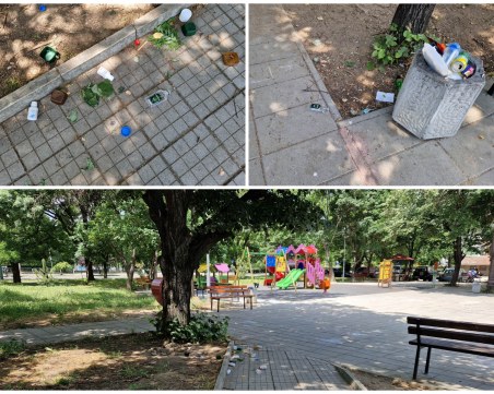 Детска площадка под тепетата осъмна в покъртителен вид след съботен запой