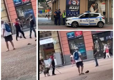 Трима мъже се сбиха днес на Главната на Пловдив посред