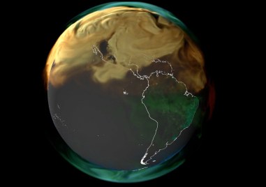 Нова анимация на НАСА показва приливите и отливите на атмосферните