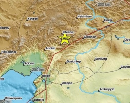 Серия от земетресения разтърсиха турския окръг Кахраманмараш