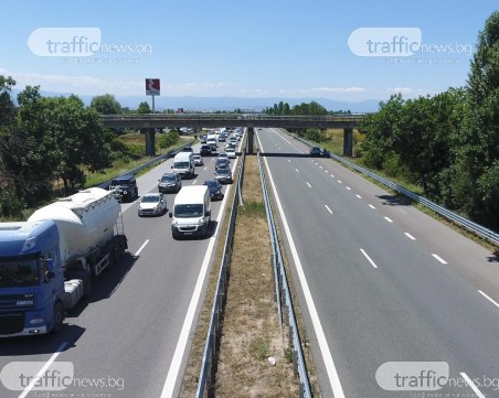 Брутална тапа на АМ „Тракия” в района на Пловдив