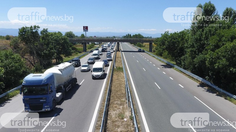 Временно се ограничава движението при км 37 на АМ Тракия