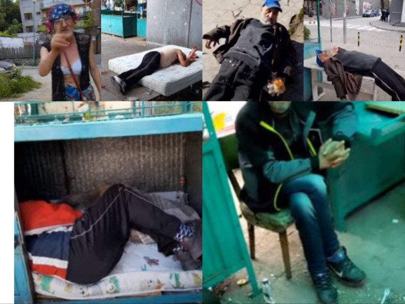 Миризми, шум и алкохол! Бездомници превърнаха в свърталище пазара в Гагарин, институциите- безсилни