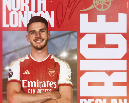 Официално: Арсенал представи рекордния си трансфер - Деклан Райс