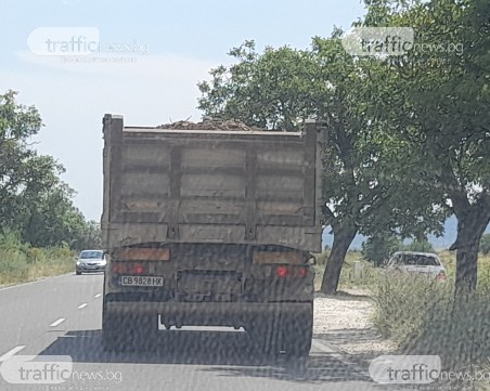 Необезопасен камион възмути шофьори в Пловдивско