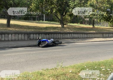 Моторист пострада при инцидент в Пловдив Той е самокатастрофирал на