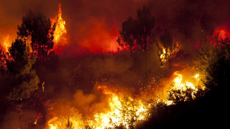Голям горски пожар бушува в района на турския курорт Кемер в