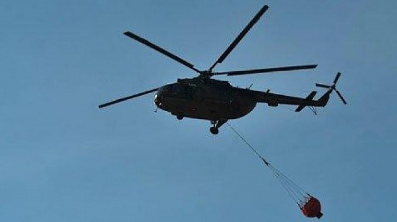 Пожар гори край авиобаза Крумово