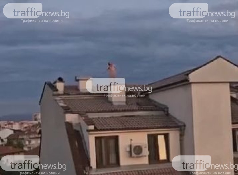 Мъж се покатери върху покрива на жилищна сграда в Кючука, изпълни странен ритуал