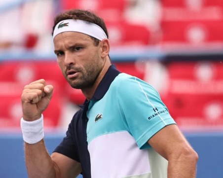 Григор Димитров с категоричен успех и е на 1/4 финал във Вашингтон