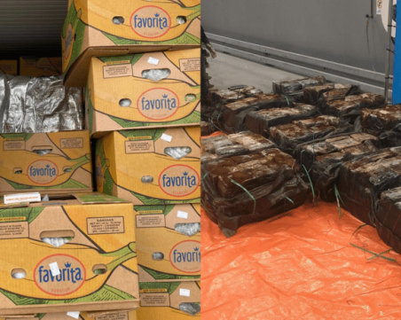 Иззеха рекордните над 7 тона кокаин, скрит в контейнер с банани в Ротердам