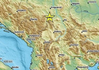 Земетресение от 4 по Рихтер разтърси Централна Сърбия малко преди