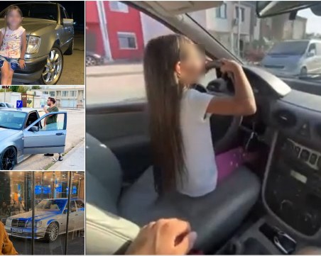 Невръстно момиченце подкара кола до КАТ в Пловдив, баща ѝ я подстрекава