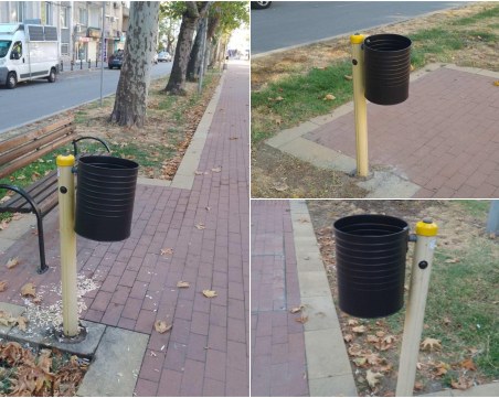 Най-накрая! Подмениха начупените кошчета по бул. „Руски” с нови