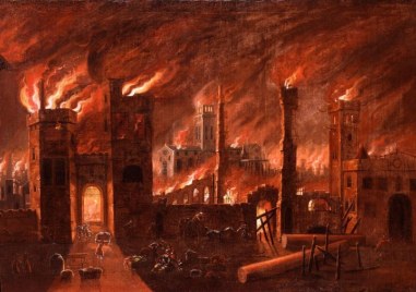 През 1666 г – Избухва Големият пожар в Лондон който