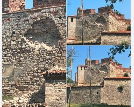 Срути се част от стената на крепостта „Баба Вида