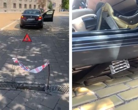 Шахта в София проби пода на кола и влезе в купето ѝ