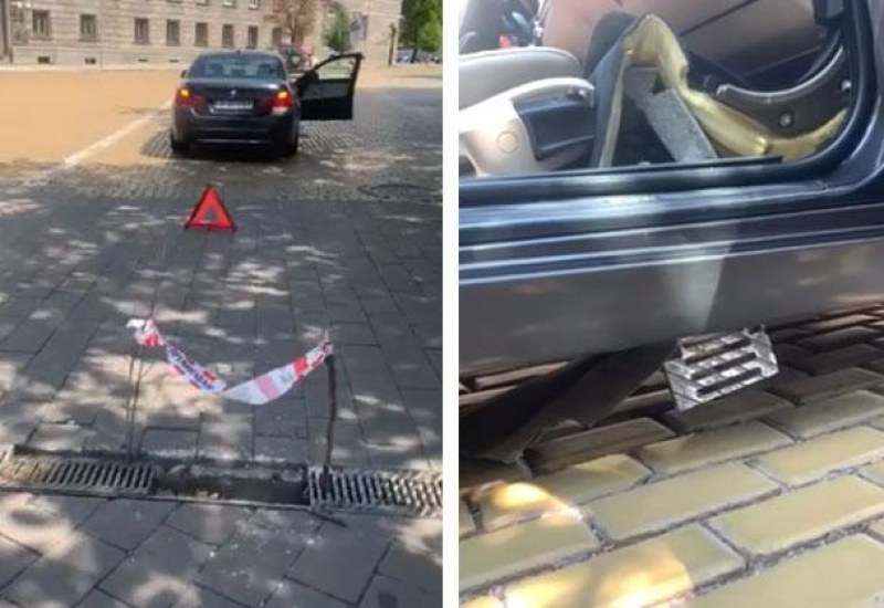 Шахта в София проби пода на кола и влезе в купето ѝ
