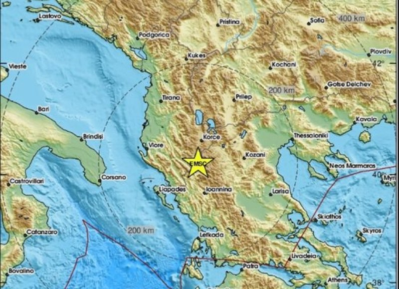 Земетресение с магнитуд 4,1 по Рихтер разлюля Албания