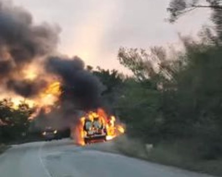 Кола изгоря на пътя Първенец-Брестовица