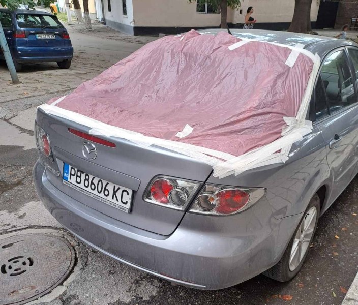 Без буря и вятър: Изсъхнали клони трошат коли в Кършияка