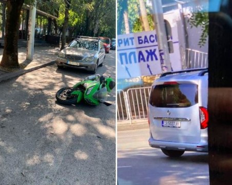 Шофьор на кола блъсна моторист в София и избяга
