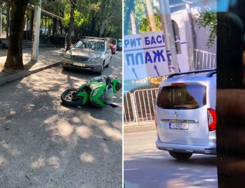 Лек автомобил е блъснал мотор в София и е избягал.
