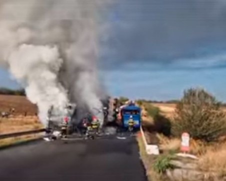 Тежка катастрофа между два автобуса в Румъния, над 60 са ранените