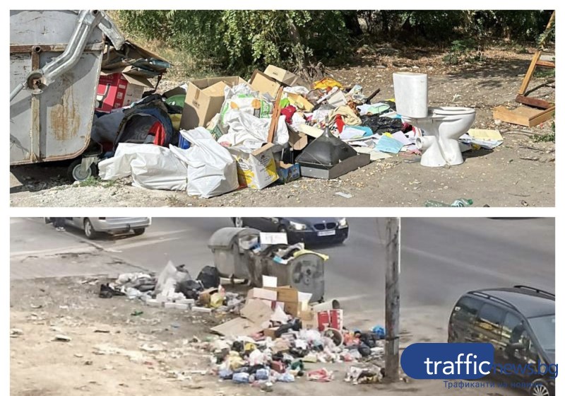 Камари боклуци превръщат две улици в Пловдив в сметище, от ОП „Чистота” не смогват