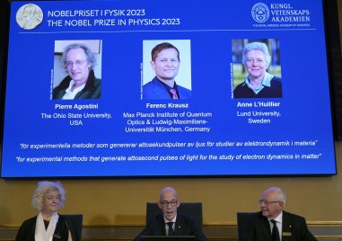 Пиер Агостини Ференц Краус и Ан Л Юийе спечелиха Нобеловата награда
