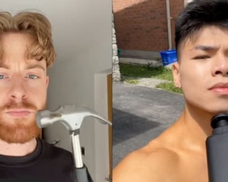 Нов фрапиращ тренд в TikTok - младежи се удрят с чук по лицето