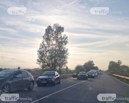 Километрично задръстване заради верижна катастрофа до Пловдив