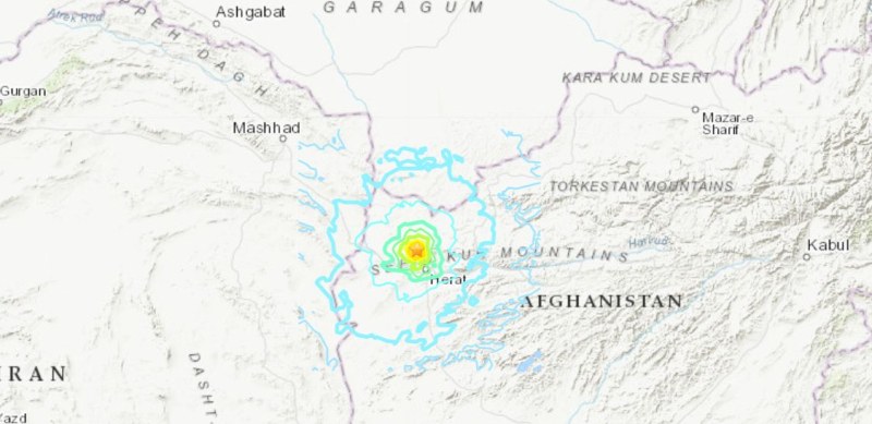 Силно земетресение разтърси Западен Афганистан, предадоха световните агенции. Според американския