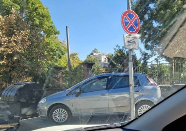 Шофьор паркира автомобила си върху тротоара на бул Марица Юг сигнализира