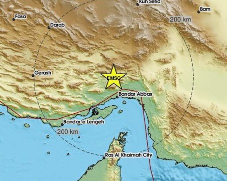 Земетресение с магнитуд 5,8 разтърси Иран