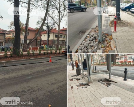 Бързат с маркировката на булевард, който Зико ще открие - за тротоарите обаче няма време