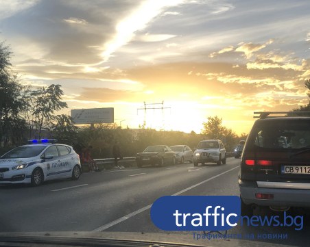 Лека катастрофа причини тапа на Околовръстното на Пловдив