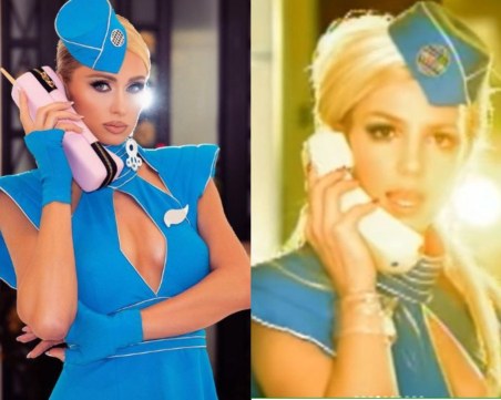 Парис Хилтън се дегизира като Бритни Спиърс за Хелоуин