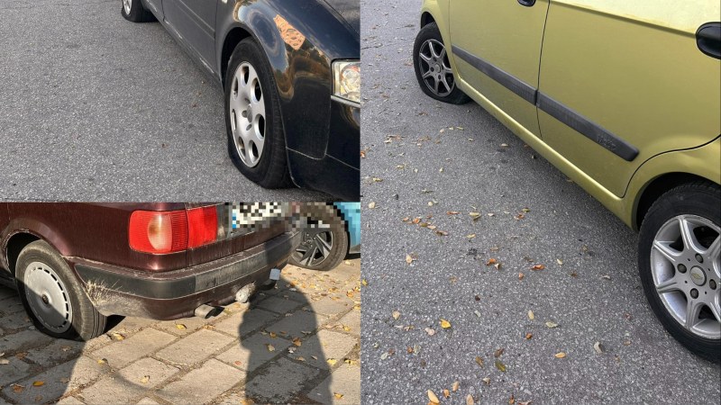 Младеж наряза гумите на редица автомобили в Тракия, арестуван е