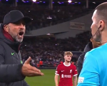 Пловдивският съдия Кабаков си навлече гнева на Клоп, отмени гол на Ливърпул в последните секунди