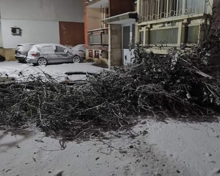 Много закъсали автомобили в Добричка област, над 50 села са без ток