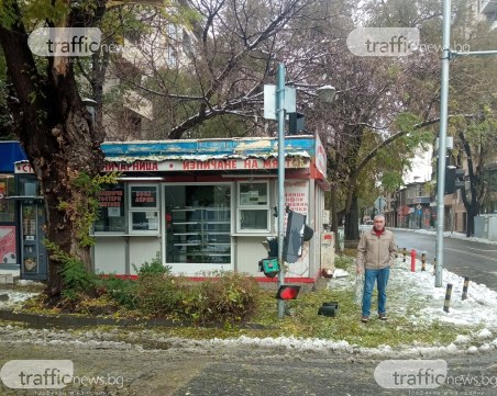 Клон падна и счупи светофар в Пловдив