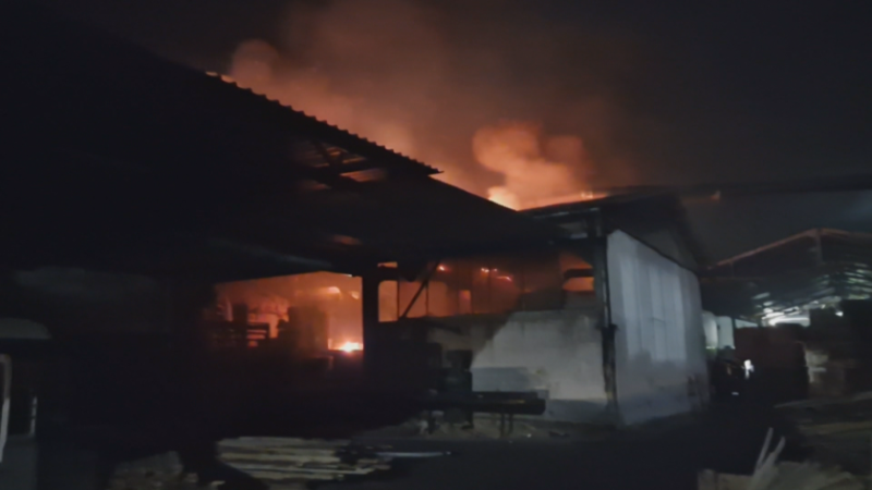 Пожар избухна във фабрика за пелети в Казанлъшко