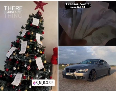 Джигит с БМВ от Пловдив украси коледната си елха с фишове