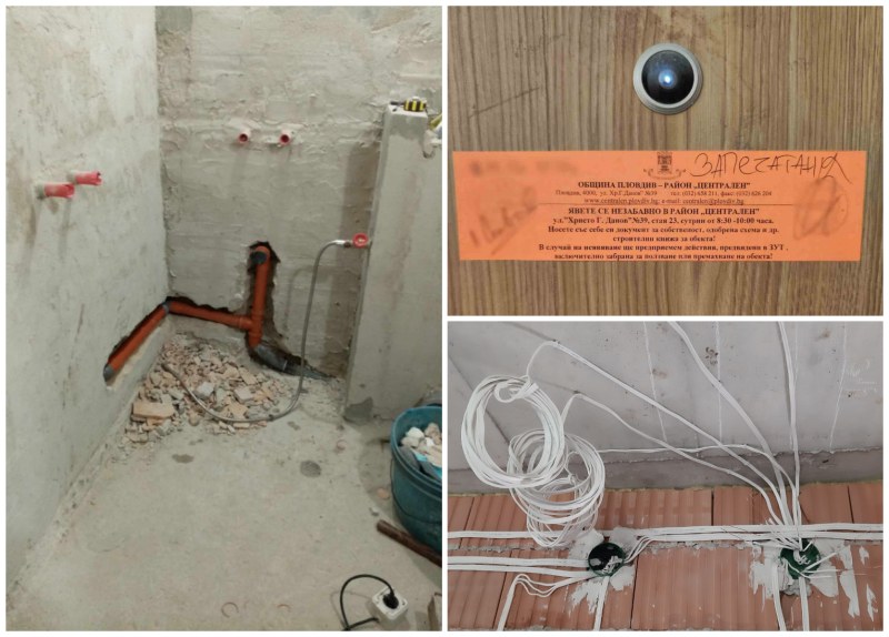 Общината спря ремонт на апартамент в центъра на Пловдив, защото бил опасен - собственикът я осъди
