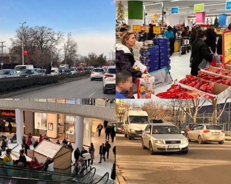 Голямо пазаруване в Пловдив блокира основни булеварди, опашки и по магазините