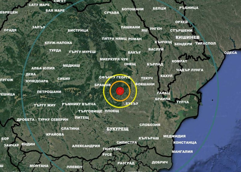 Земетресение с магнитуд 4,2 е регистрирано в Румъния